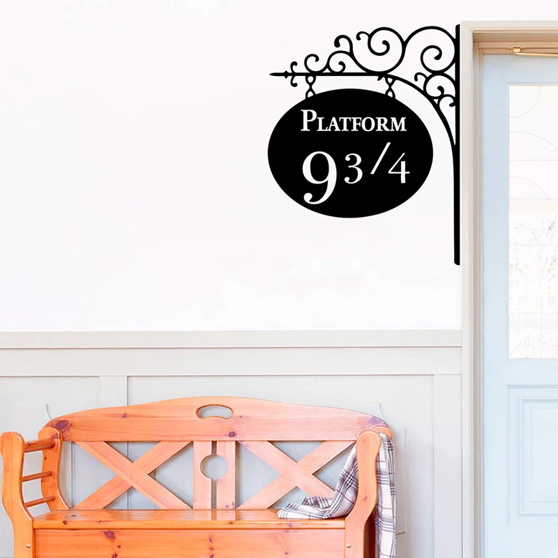 Harry Movie Magic Platform 9-3/4 Vinyl Wall Stickers Removable Hollow Out Wallpaper For Kids Rooms Home Mural Potter Decoration Harry Movie Magic Platform 9-3/4 Vinyl Wall Stickers Removable Hollow Out Wallpaper For Kids Rooms Home Mural Potter Decoration