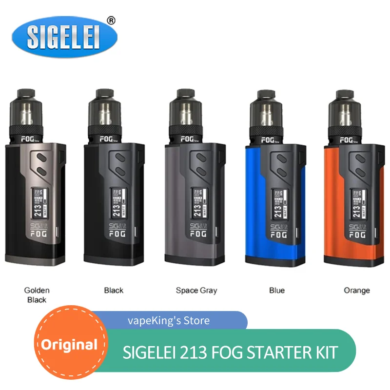 Оригинальный Sigelei 213 комплект для начинающих тумана Вт TC бокс мод с 5 мл