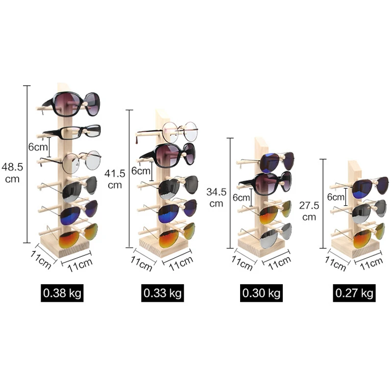 Многослойный деревянный стеллаж для Солнцезащитных Очков Полка для очков демонстрационная подставка держатель для ювелирных изделий Органайзер несколько пар витрина для очков