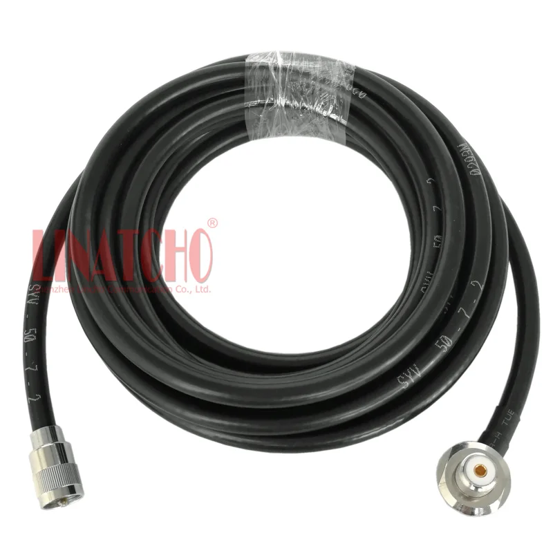 right angle SO239 to PL259 UHF male 5 meters SYV-50-7 (RG213) dump container trucks car radio antenna connector &cable