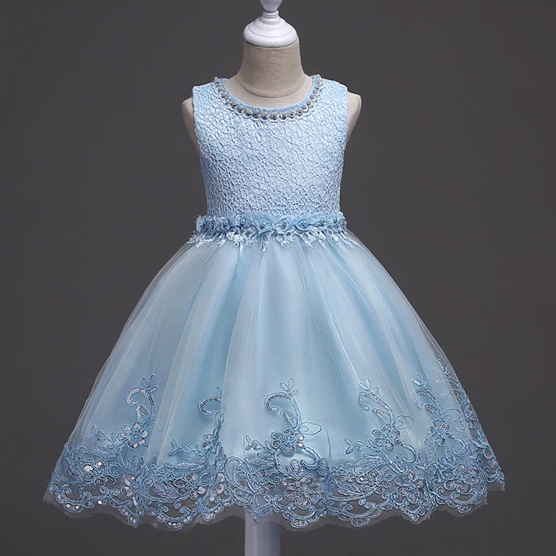 Белые платья для первого причастия; коллекция года; платья для девочек с цветочным узором, на молнии, с кружевной аппликацией и бантом на спине; Vestido De Comunión - Цвет: Синий