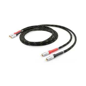 

pair Ortofon 8N OFC copper intecconnect Audio Cable with Gold plated Nakamichi connection plugs