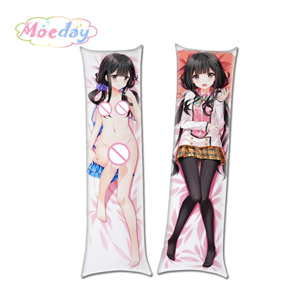 Японское аниме Dakimakura Adagaki Aki Fujinomiya Neko длинная подушка для объятий чехол - Цвет: 1