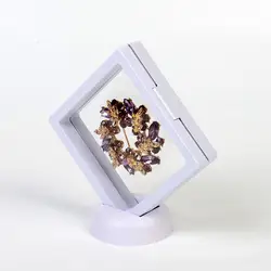 3 шт. 3D плавающий ювелирный дисплей рамка коробка для хранения стенд шоу чехол держатель для монет Настольный подарок штамп с изображением