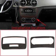 Para mercedes benz glk x204 2013-2015 controle central do carro interruptor de ar condicionado painel modo voz botão guarnição quadro adesivos