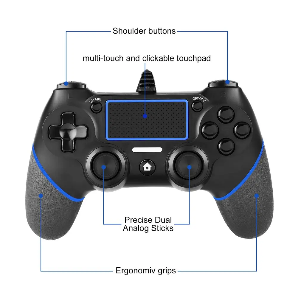 USB проводной игровой контроллер для sony playstation 4 джойстик игровой джойстик компьютерный мобильный телефон геймер геймпад игровая ручка