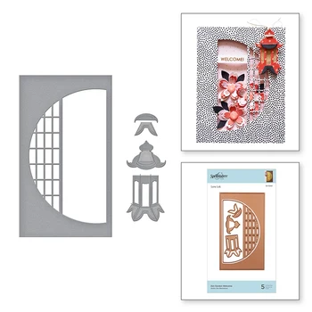 

2020 Hot New Cuts Window Rectangle Lantern Background Molds Metal Cutting Dies Foil and Craft Scrapbooking For Card Making stamp