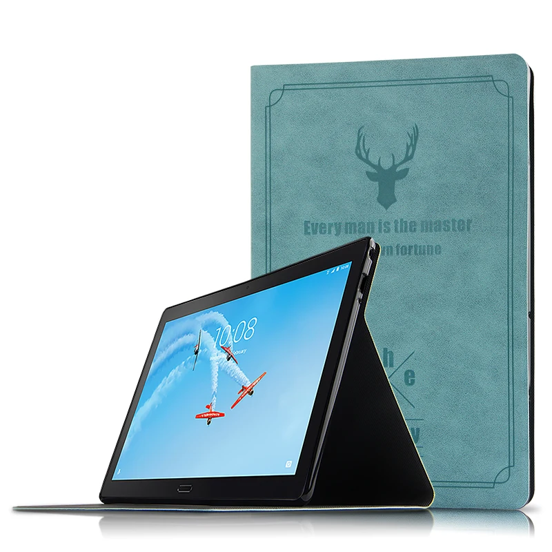 blue Чехол для lenovo Tab P10, чехол из искусственной кожи TB-X705F TB-X705L TB X705, чехол для планшета, чехол-подставка для lenovo TAB P10 10,", Чехол - Цвет: blue