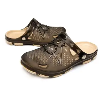 

Summer Flat Beach Sandals Hole Sandals Extra Large Couple Shoes Fat Feet Wide Feet Fat With Sandals And Slippers
