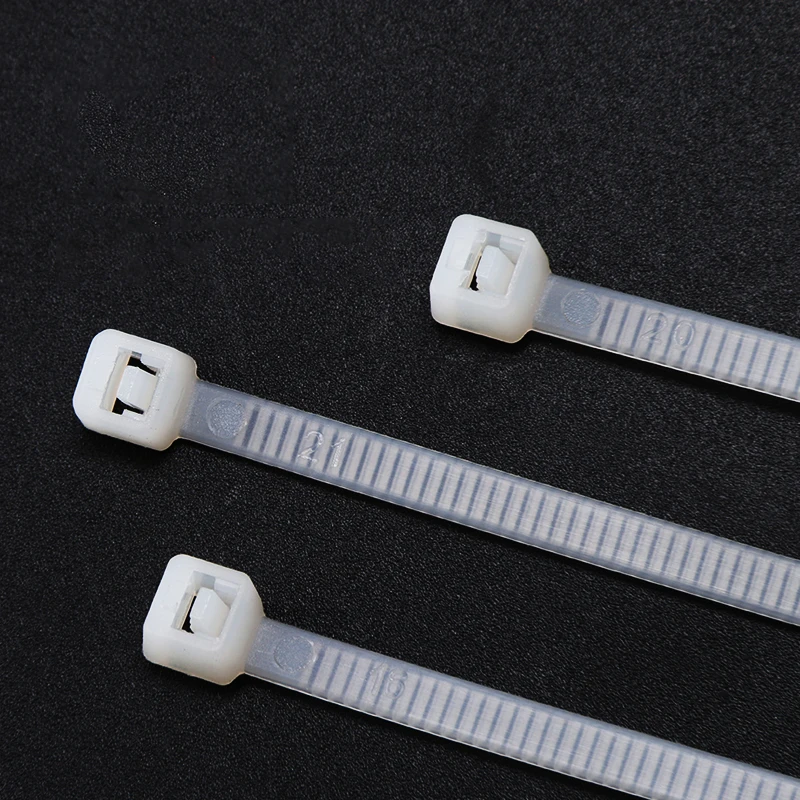 Fascette fermacavi in plastica autobloccanti in Nylon 100 pezzi fascette fermacavi bianche fissare il cavo ad anello varie specifiche 8x40 0mm/500mm