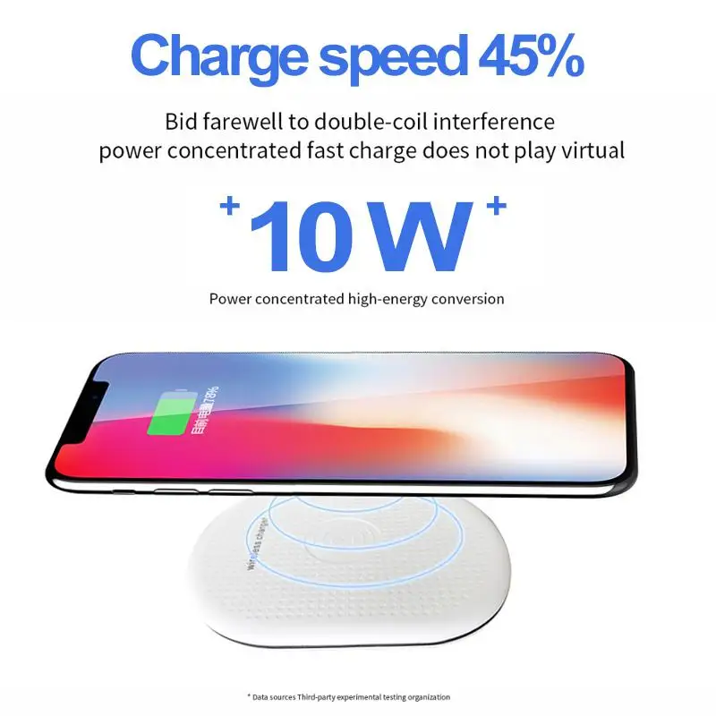 GloryStar Qi Беспроводной Зарядное устройство для iPhone 8 X XR XS Max 10W Быстрый Беспроводной зарядки для samsung S9 S8 Note 8 9 S7 Зарядное устройство Pad