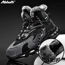 Abhoth Winter Plus Velvet Keep Warm Clunky Sneakers 2021 New Style Hiking Shoes Outdoor Non-Slip Waterproof Snow Boots Wholesale