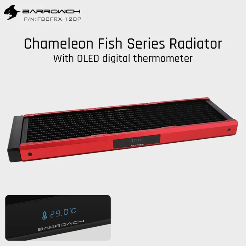 Barrowch FBCFRX 360 Хамелеон рыбы модульный мм радиатор с oled дисплеем акриловый/POM