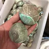 Natural Quartz green moonstone palm Crystals Healing Stones For feng shui 5