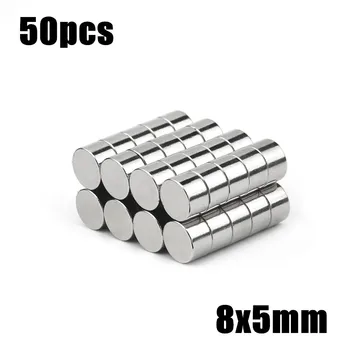 

50pcs 8x5mm Super Powerful Strong Bulk Small Round NdFeB Neodymium Disc Magnets Dia 8mm x 5mm N35 Rare Earth NdFeB Magnet