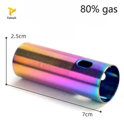 stainless steel 70% 80% 100% Cylinder for Airsoft Gearboxes Smooth Inner Wall Full Flow 72.2mm Length gun accessory