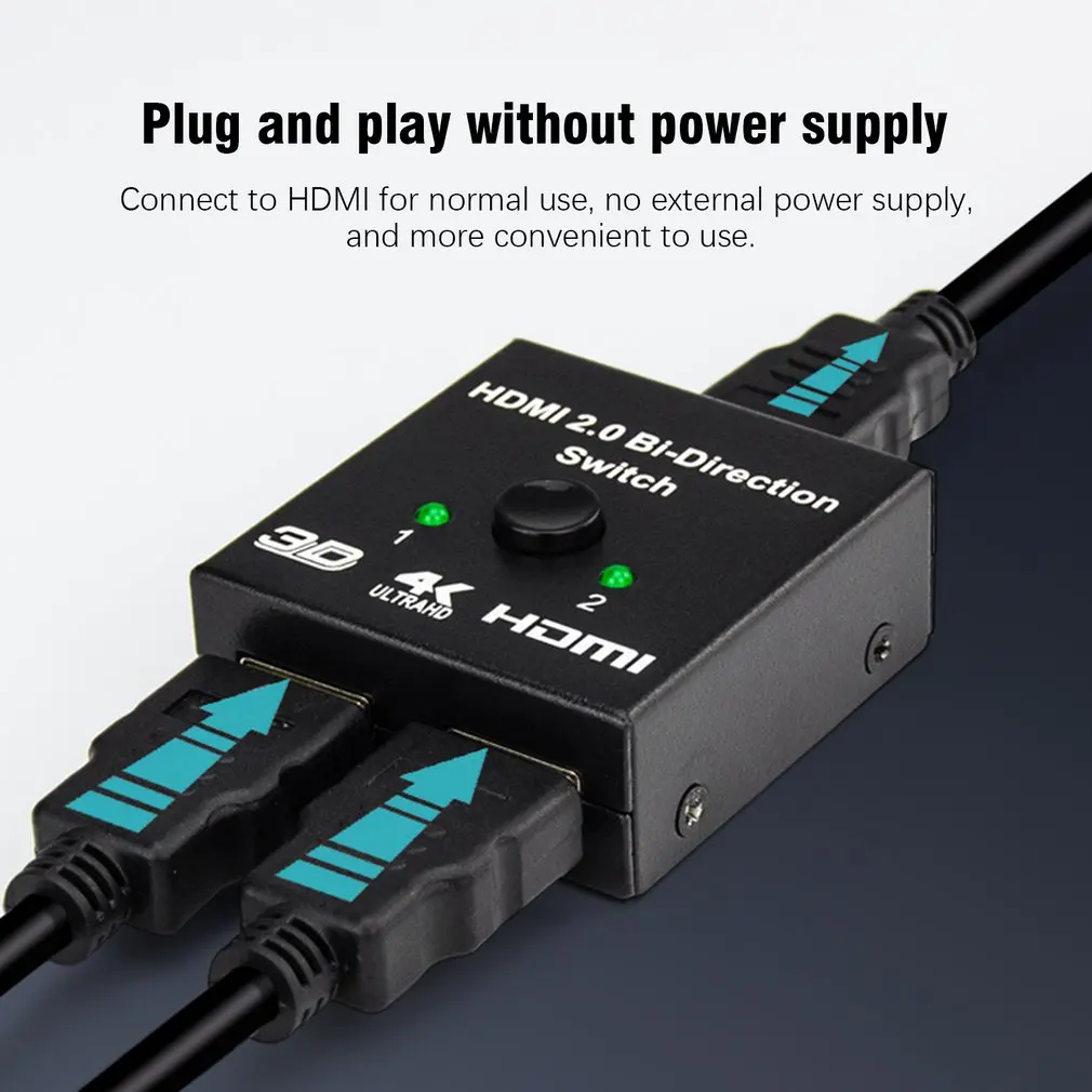 Hdmi 2 в 1 выход адаптер интеллектуальная двунаправленная поддержка 4 к Hdr Hdcp2.2 коммутатор компьютер внешние аксессуары