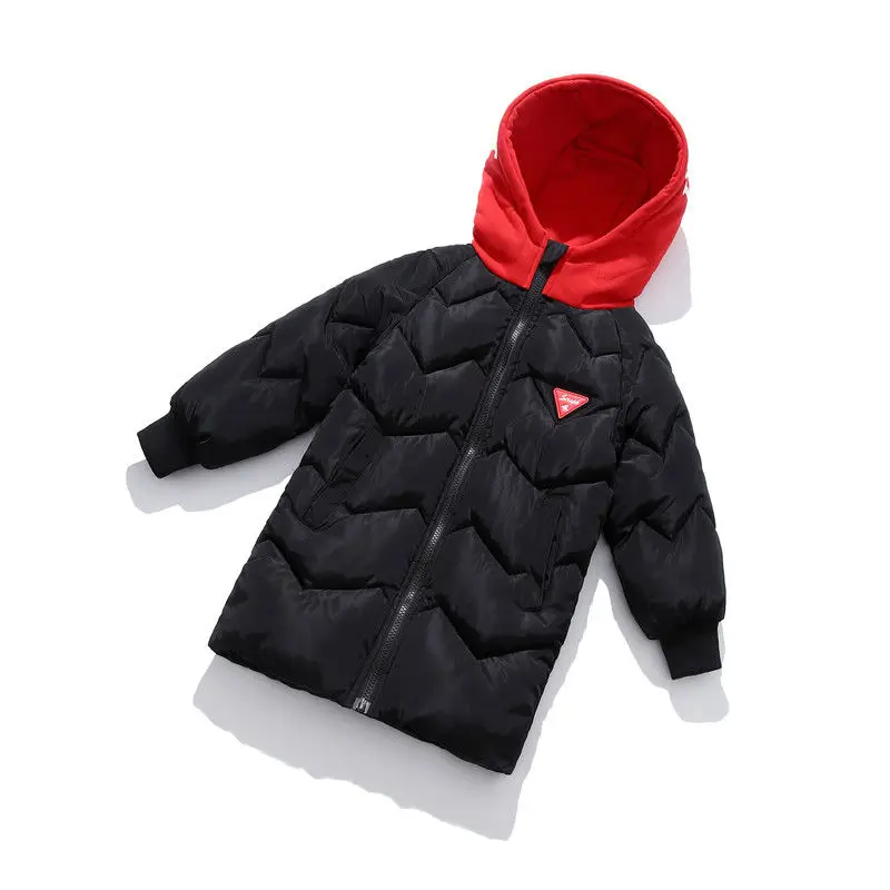 hat- black Зимняя куртка для мальчиков; детская теплая верхняя одежда; плотные пальто для девочек; ветрозащитные детские зимние куртки; зимняя верхняя одежда для мальчиков - Цвет: hat- black