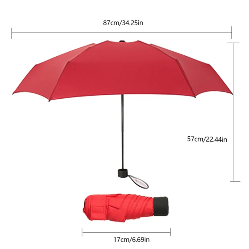 Parasol Portable Ultralight Travel Umbrella Girls Anti-UV Waterproof HOT 5 Colors Mini Pocket Umbrella Women UV Small Umbrellas