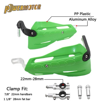 

PowerMotor Motocross Aluminum Hand Guards Handguards Fit CRF 125 250 450 Motorcycle Handguard 7/8" 22mm or 1-1/8 28mm Dirt Bike