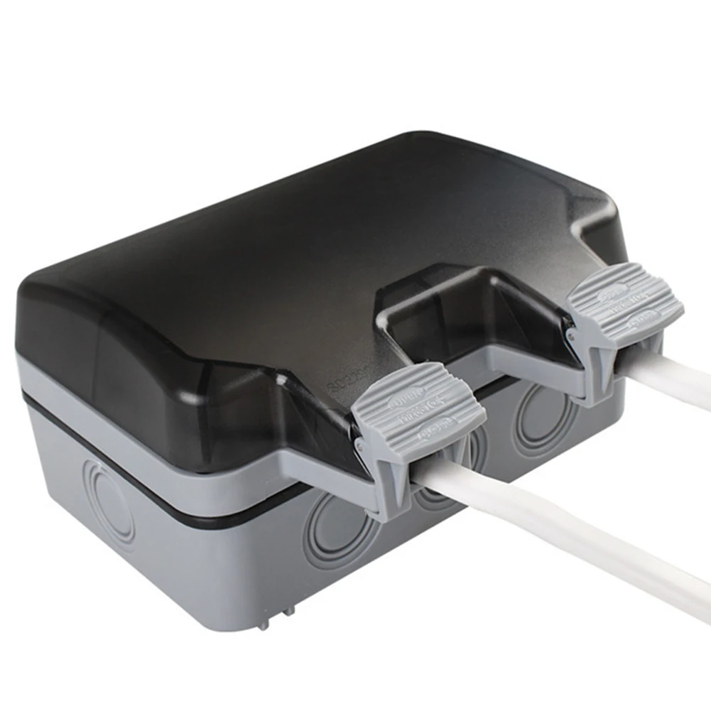 

13A Dustproof Outdoor Socket Protection Box Safe With Cover Switched IP66 Waterproof Power Wall Mount Electric External Outlet