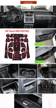 

Door Groove Mat For VW Touran MK1 2003 2004 2006 2008 2009 2010 2011 2014 2015 for Volkswage Accessories Anti-Slip Mat Gate Slot