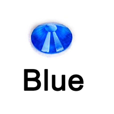 New color SS3-SS30 Rhinestone Flatback Non Hotfix Glue on Nail Art Rhinestones Boutique Top grade Clothes Shoes Bags Decoration - Цвет: Blue