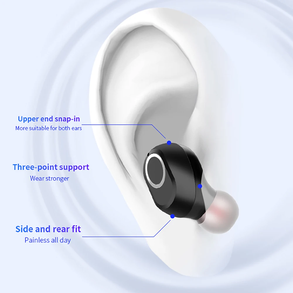 2020 New TWS Wireless Headphones Bluetooth 5 0 Earphone 6D HIFI Sports Running Headsets With makeup Mirror earpiece pk B5 tws
