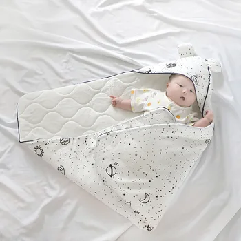 

Newborn Baby Cotton Blanket Swaddle Cute Cartoon Toddler Winter Warm Sleeping Bags Sleep Sack Little Baby Stroller Wrap