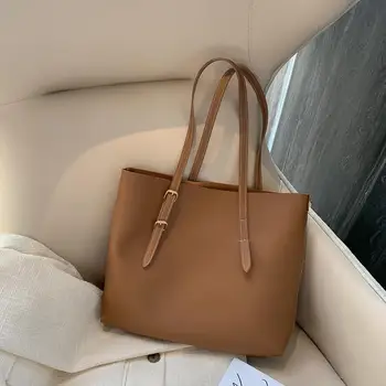 

Casual Soild Tote Bags For Women 2020 Large Women's Bag Luxury Pu Leather Women's Handbags Composite Women Shoulder Bag Shopper