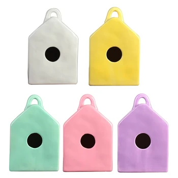 

Ceramic Birdhouses Bird Hut Hummingbird Nest Outdoor Garden Desk Bird House Ornoments Yard Hanging Decoration Crafts