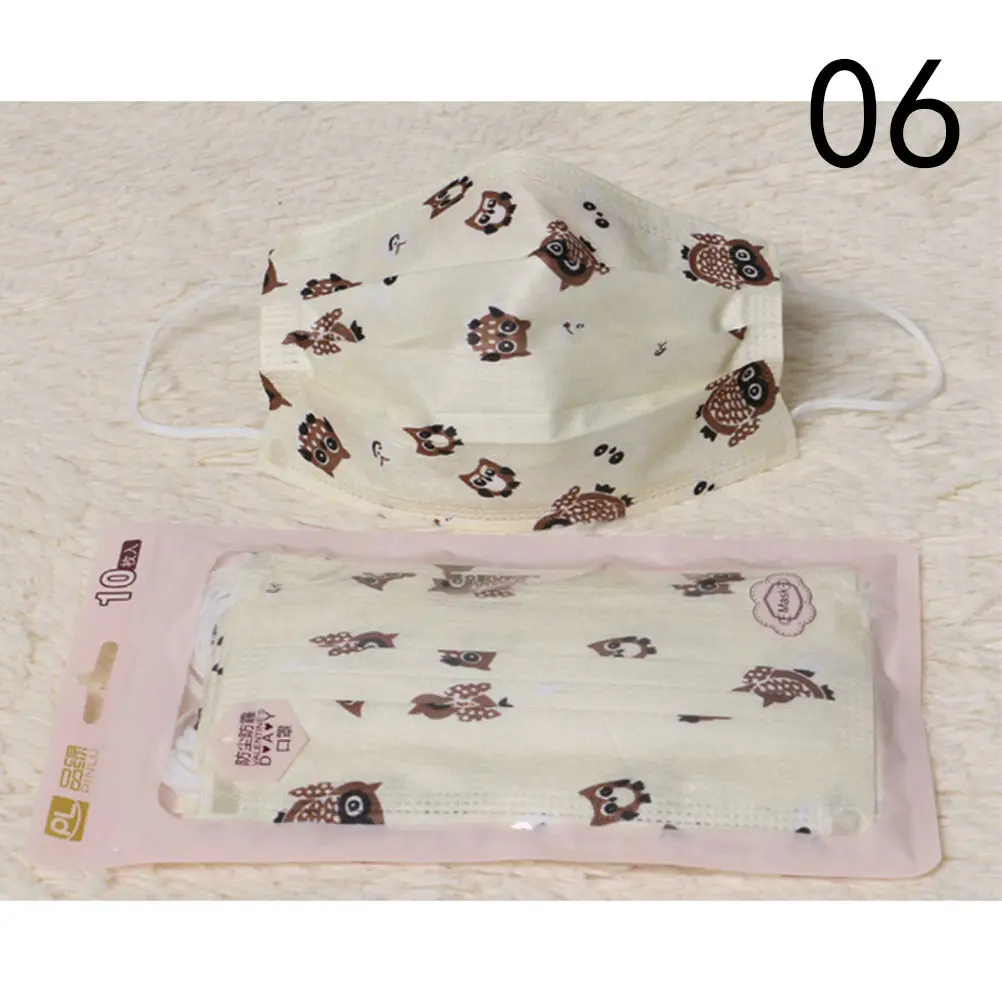 1/5/10Pcs Cute Cartoon Non-woven Mouth-muffle Flu Face Medical Mask KAWAII Disposable Mouth Mask Anti-dust Windproof Masks