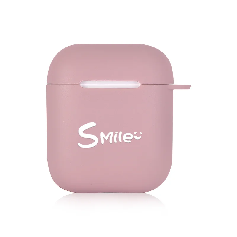I02289S Простой чехол с ромашками и смайликами для Apple Airpods 2 1, ударопрочный чехол кораллового розового цвета, классный чехол s Для Air pods для Air pod, чехол - Цвет: I02289S
