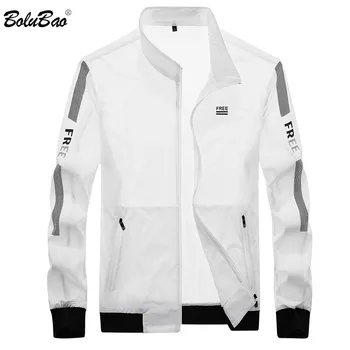 

BOLUBAO Men Outdoor Windbreaker Thin Skin Jackets Men's Stand Collar Breathable Casual Loose Stretch Sunscreen Clothing Male