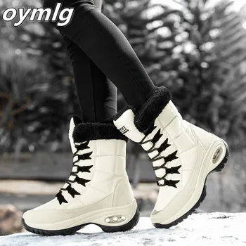 

New Winter Women Boots High Quality Keep Warm Mid-Calf Snow Boots Women Lace-up Comfortable Ladies Boots chaussures femme
