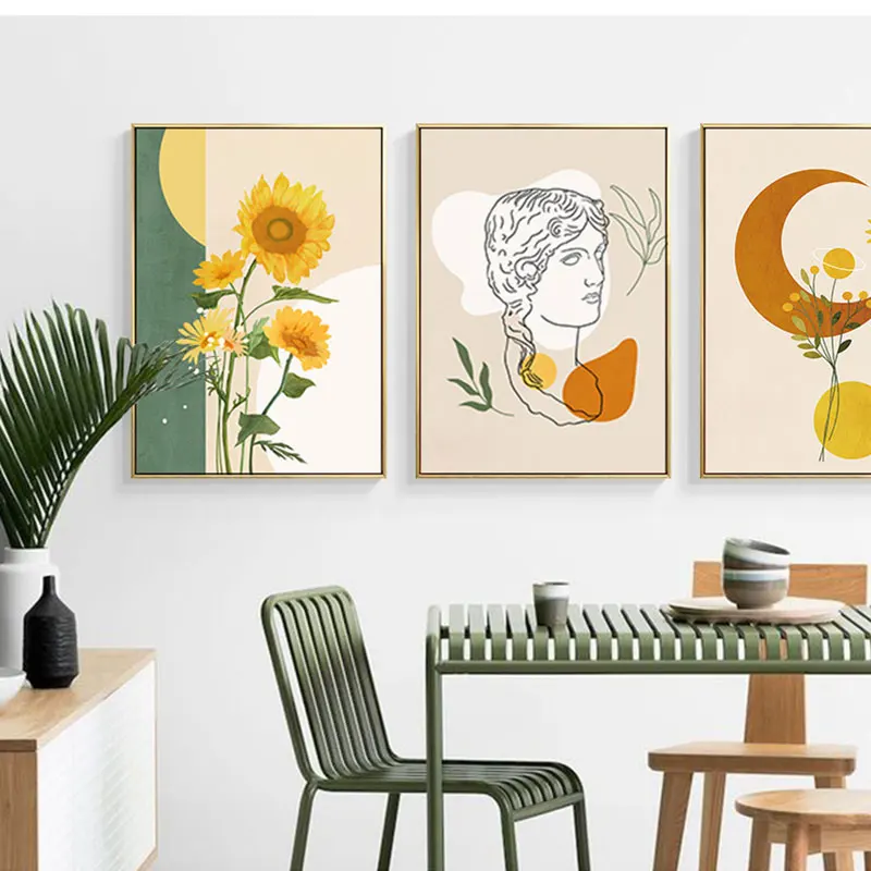 Wall-Art-Canvas-Painting-Sunflower-Leaves-Plant-Nordic-Posters-And-Prints-Abstract-Sculpture-Wall-Pictures-For (3)