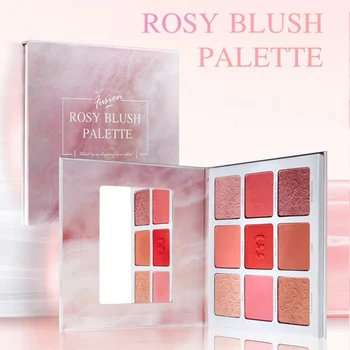 

Marble Nine-color Blush Palette Waterproof Anti-fouling Lasting Non-fading Blush Repair Capacity Powder