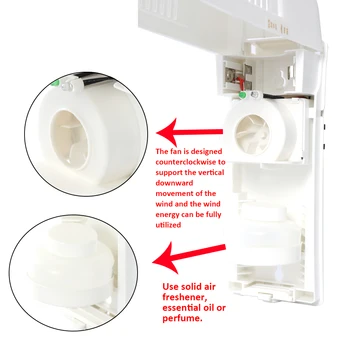 

New 80ML White Fan Type Essential Oil Fragrance Machine Wall-mounted Tabletop Automatic Air Freshener with Light Sensor and Time
