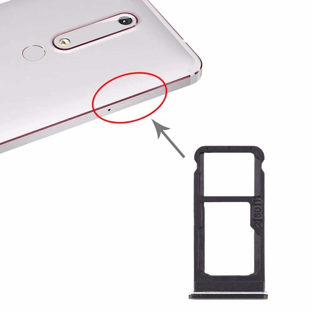 Лоток для sim-карт+ лоток для sim-карт/лоток для карт памяти Micro SD для Nokia 6,1/6()/TA-1043 TA-1045 TA-1050 TA-1054 TA-1068 TA