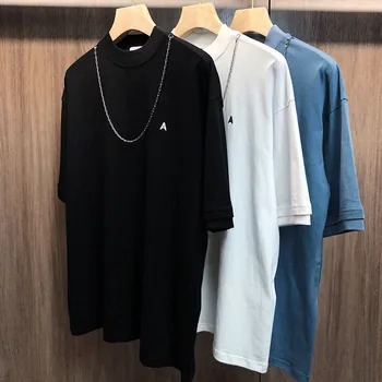 

Streetwear Ambush T Shirt Men Women 1:1 High Quality Metal chain decoration Tee Casual A Embroidery AMBUSH T-shirt