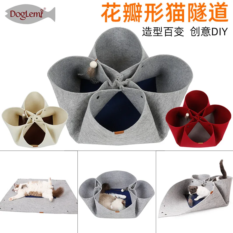 

Creative Cat Cage Petal Cat Nest Origional Design Cat Crossing Four Seasons Cat Bed Pet Pad Changeable Feature Cat Nest