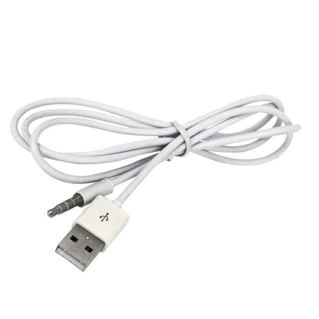 3.5mm AUX Plug to USB 2.0 Male Cable Adapter Cord + 3.5mm Male