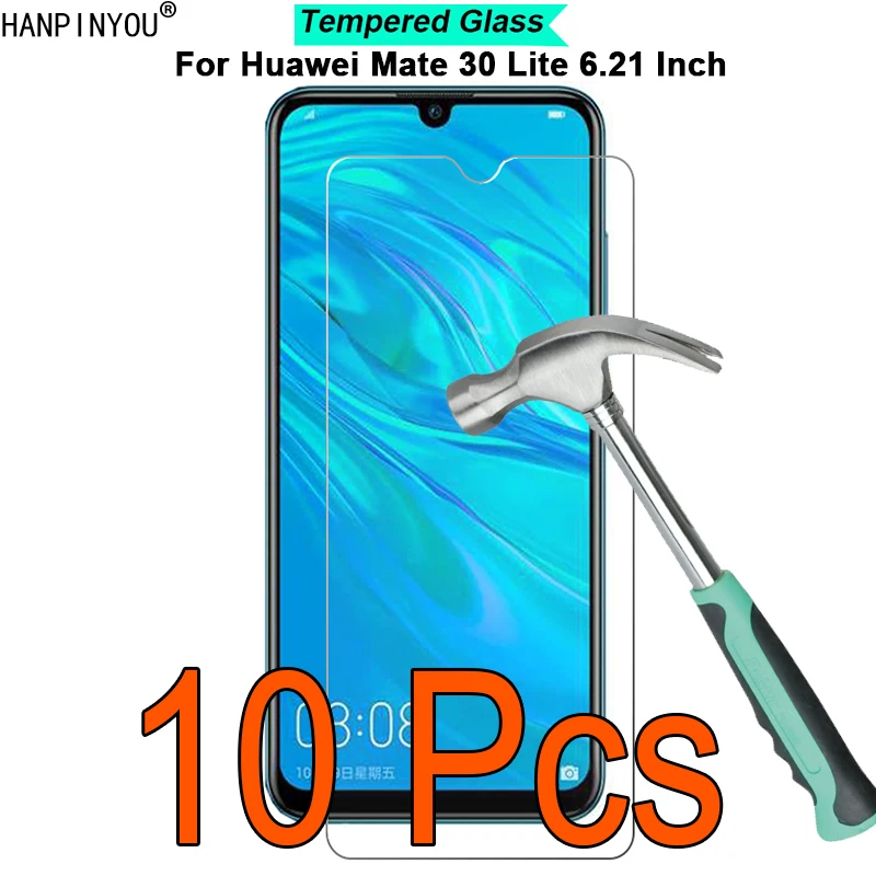 

10 Pcs/Lot For Huawei Mate 30 Lite 6.21" 9H Hardness 2.5D Toughened Tempered Glass Film Screen Protector Protect Guard