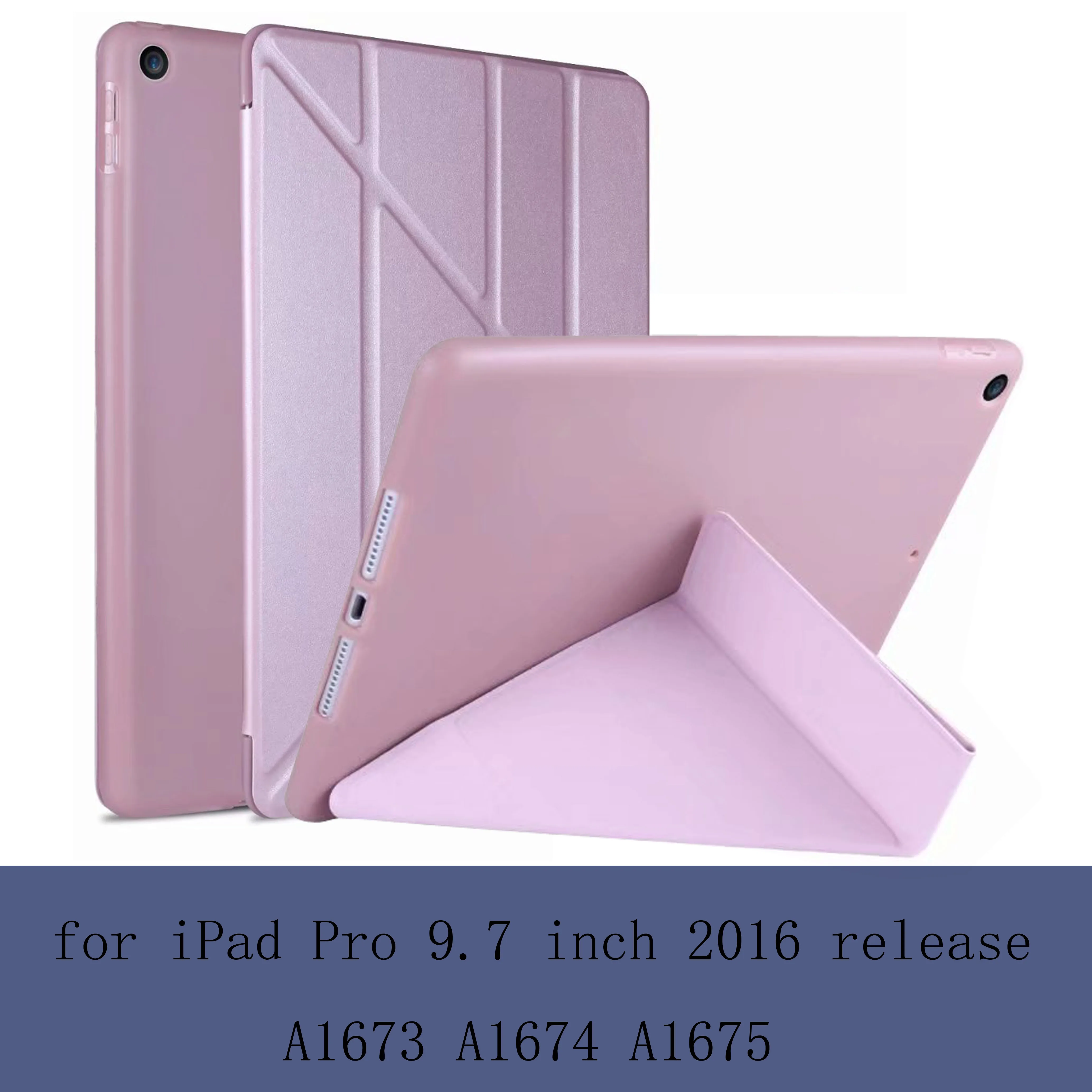 Чехол для iPad 9,7 6th воздуха, версия 1, 2, 3, ремешок Pro 9,7 10 г. 5 мини 12345 10,2 ТПУ мягкий чехол Smart sleep wake up из искусственной кожи чехол - Цвет: Rose Gold-Pro 9.7