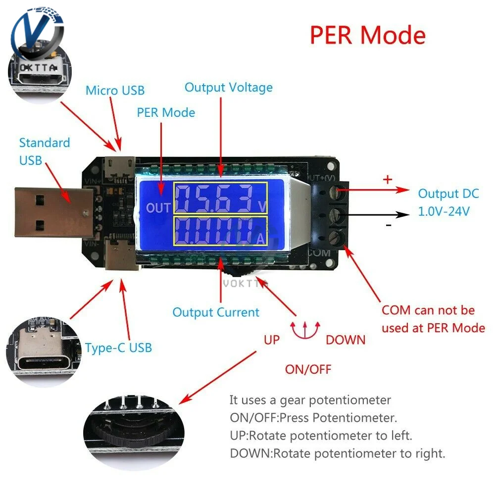 DC-DC CNC USB Buck-Boost Питание Напряжение Регулятор модуль 5V до 3,3 V 9V 12V 24V Шаг вниз Мощность модуль с Чехол