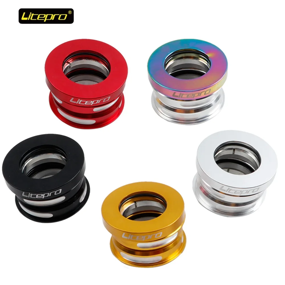 Litepro 44mm Built-in Bearing Headset Aluminum Alloy CNC Titanium-plating Da-hon Folding Bike Headset