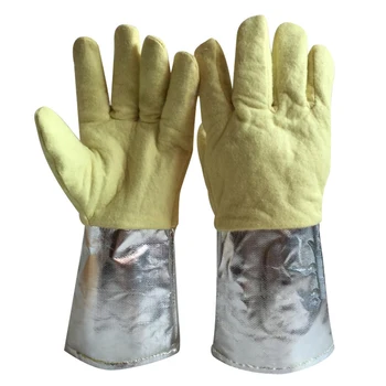 

Heat Resistant Aluminum Foil Gloves Heat Insulation and Flame Retardant Iron and Steel Casting Baking Anti Scald Protective