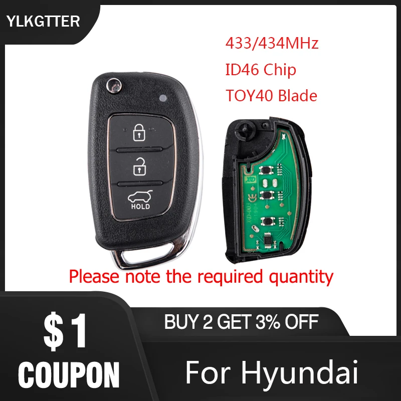 YLKGTTER 3 кнопочный дистанционный Автомобильный ключ для Hyundai IX35 IX25 IX45 Elantra Santa Fe Sonata