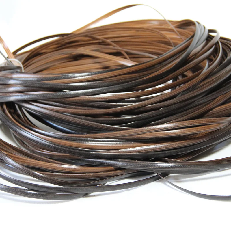 500g Coffee gradient flat synthetic rattan weaving material plastic rattan for knit and repair chair table synthetic rattan