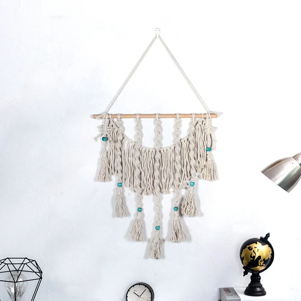 Cross Border for New Style Cotton Rope Weaving Tapestry Living Room Decorative Wall Hangings Simple Nordic Decoration MS7328